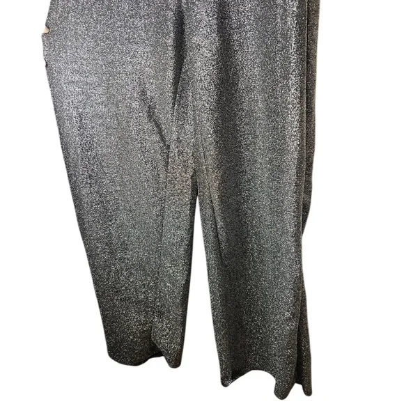 Sparkle Halter Neck Jumpsuit - Silver Metallic Shimmer - Picture 5 of 8